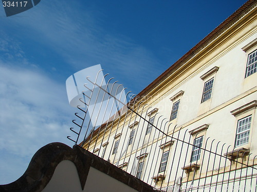 Image of facade windows with sky