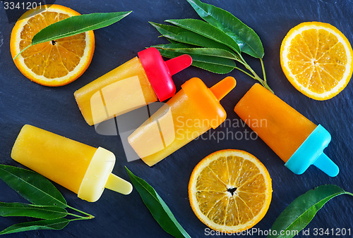 Image of homemade orange icecream