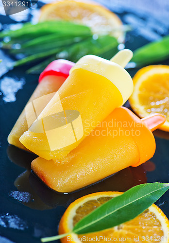 Image of homemade orange icecream