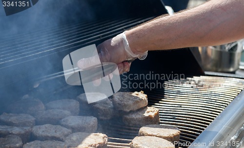 Image of cooking steaks on a hot grill