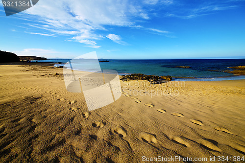 Image of footstep in lanzarote    summer 