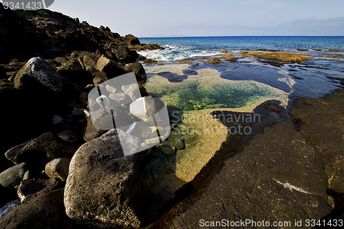 Image of landscape   in lanzarote spain isle 