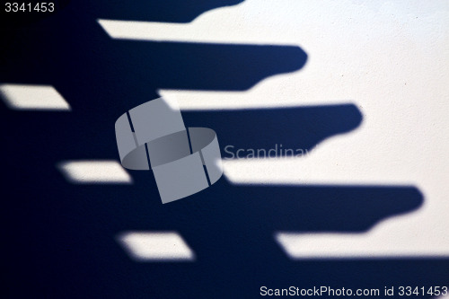 Image of spain lanzarote abstract shadow in a wall wh 