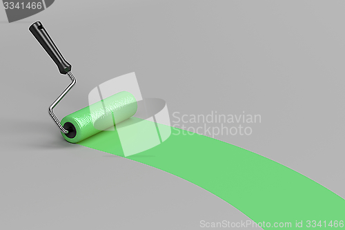 Image of Painting with green paint