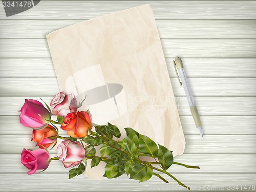 Image of Happy Valentines day holiday card. EPS 10