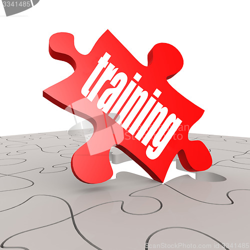 Image of Training word with puzzle background