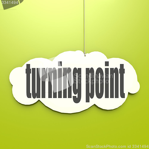 Image of White cloud with turning point