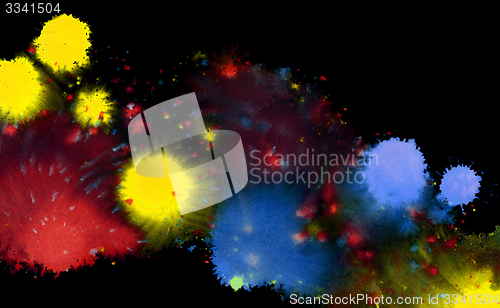 Image of colored paint splatters