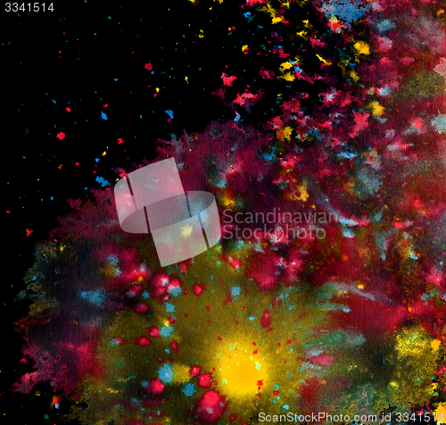 Image of colored paint splatters