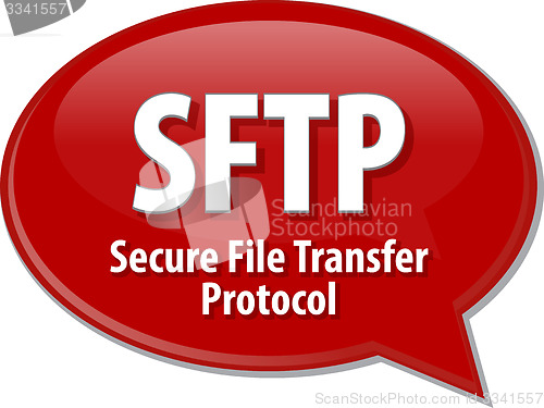 Image of SFTP acronym definition speech bubble illustration