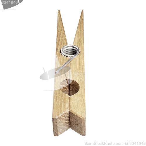 Image of Wooden cloth peg