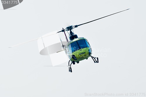 Image of Piloting of Eurocopter AS-350 on airshow