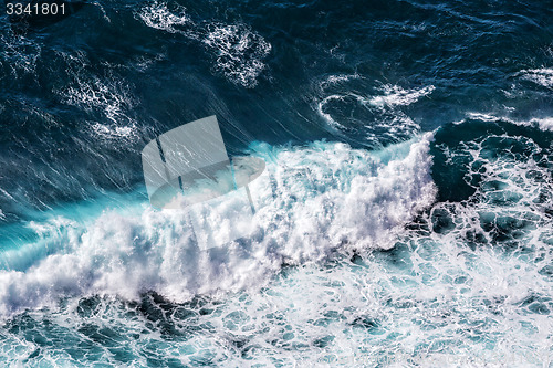 Image of Beautiful Blue Ocean Waves