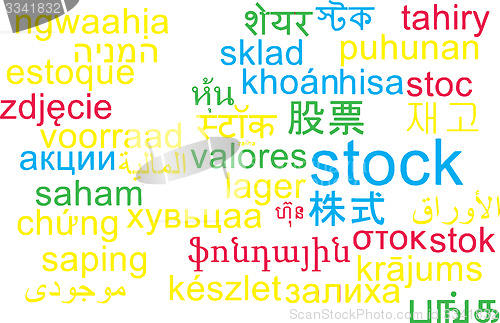 Image of Stock multilanguage wordcloud background concept