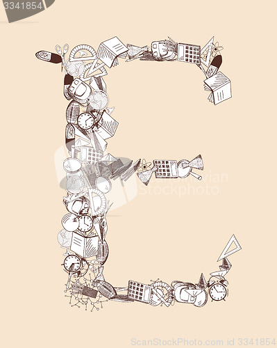 Image of Alphabet letter with education theme