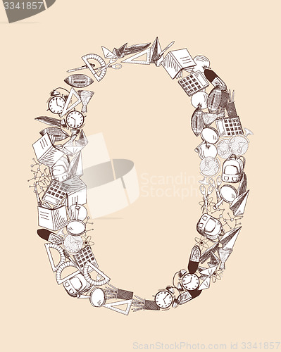 Image of Alphabet letter with education theme