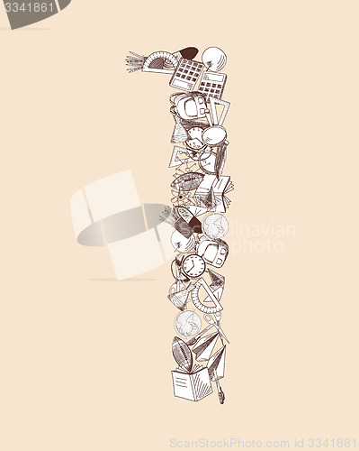 Image of Alphabet letter with education theme