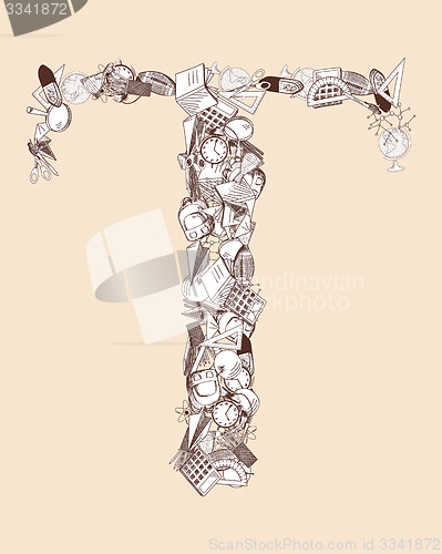 Image of Alphabet letter with education theme