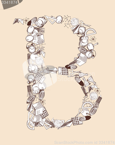 Image of Alphabet letter with education theme