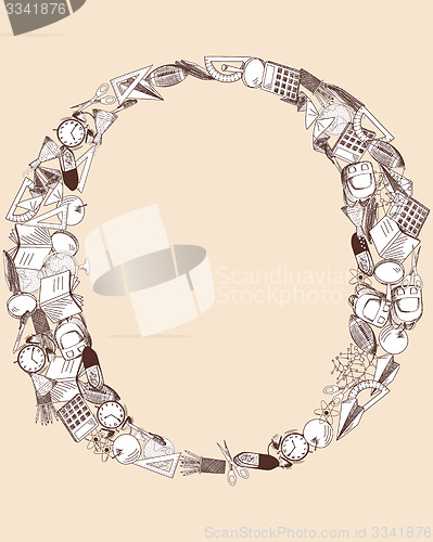 Image of Alphabet letter with education theme