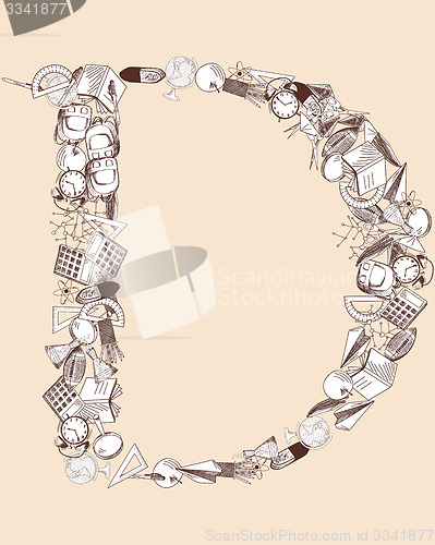 Image of Alphabet letter with education theme
