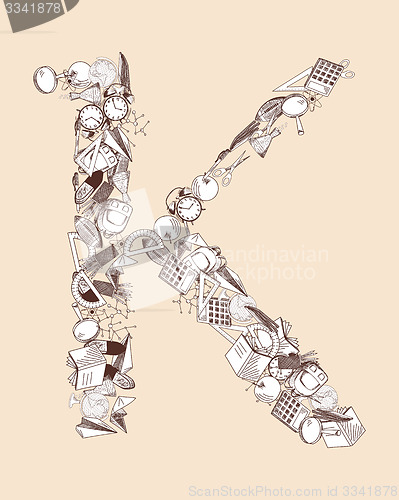 Image of Alphabet letter with education theme