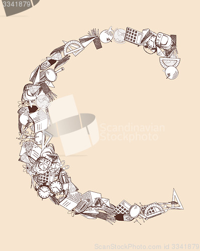 Image of Alphabet letter with education theme