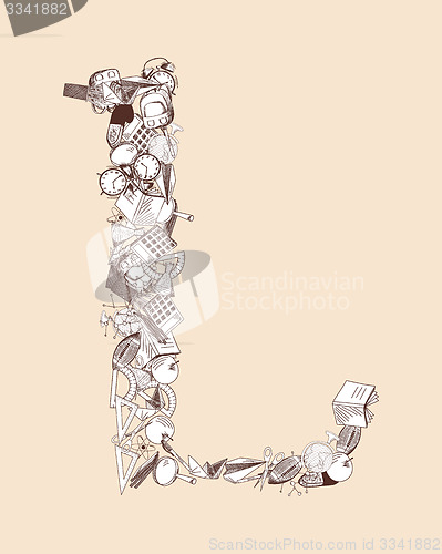 Image of Alphabet letter with education theme