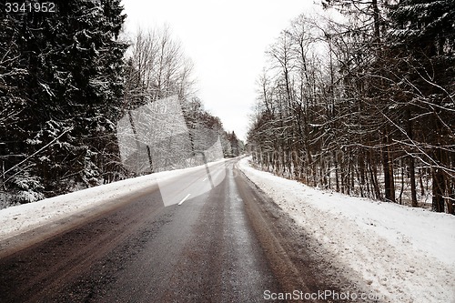 Image of the winter road  