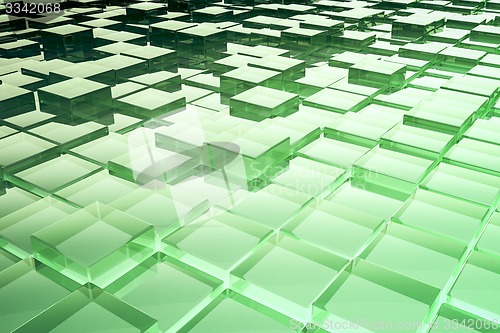 Image of abstract glass cubes background