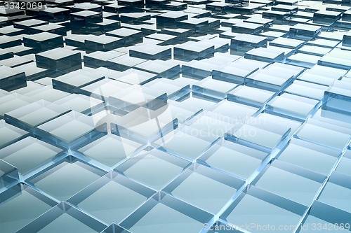 Image of abstract glass cubes background