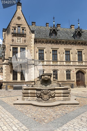 Image of PRAGUE, CZECH REPUBLIC - May 08, 2013: Historic buildings in old town