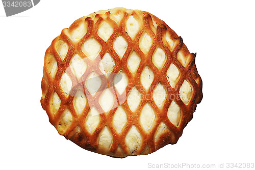 Image of round pie with cottage cheese 