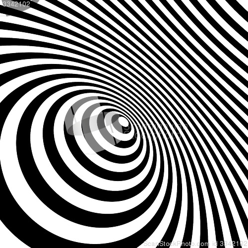 Image of Black and white abstract striped background. Optical Art. 