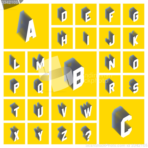 Image of Alphabet set. 3d vector illustration. Design elements.