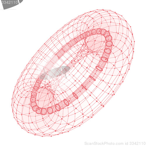 Image of Abstract connection points and lines. Graphic design. 