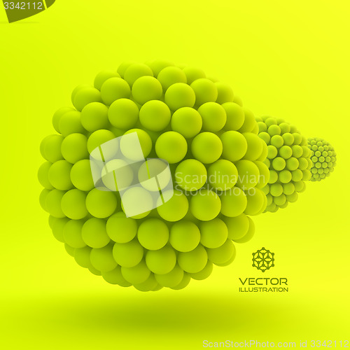 Image of 3D concept illustration. Vector template.