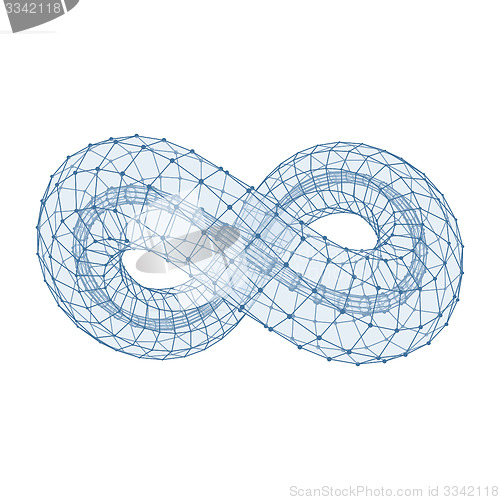 Image of Infinity symbol. Can be used as design element, emblem, icon. 