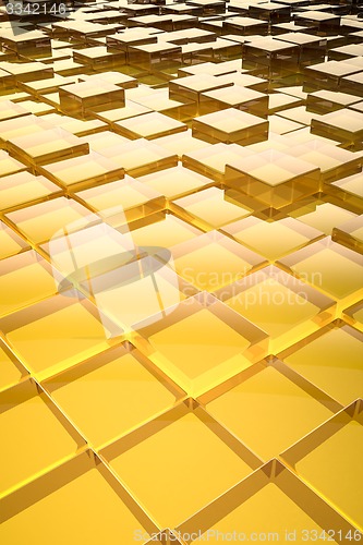 Image of abstract glass cubes background