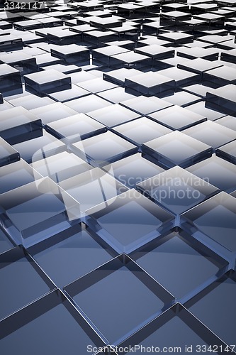 Image of abstract glass cubes background