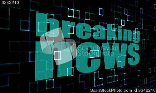 Image of Breaking news pixelated blue wall background