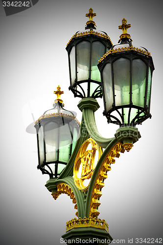 Image of europe in the sky of london lantern and abstract illumination