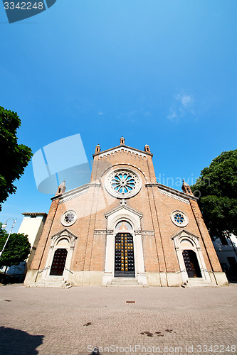 Image of beautiful old  in italy europe milan religion    and sunlight