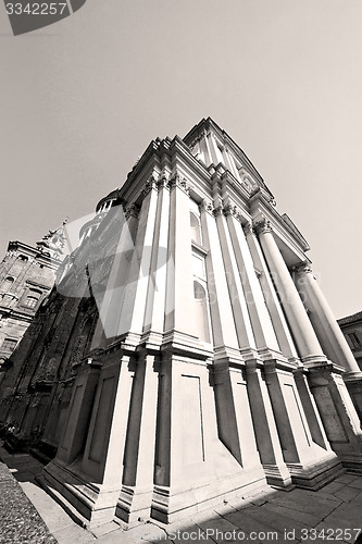 Image of beautiful old architecture in italy europe milan religion    and