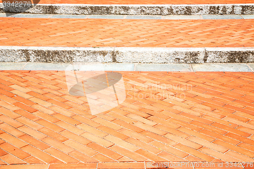 Image of step   brick in  italy old wall and  