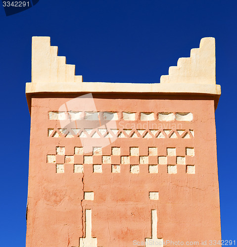 Image of todra  the history in maroc africa  minaret religion and  blue  