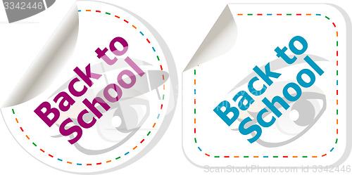 Image of Back to school icon. Internet button. Education concept