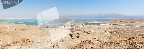 Image of Desert landscape near the Dead Sea at bright noon