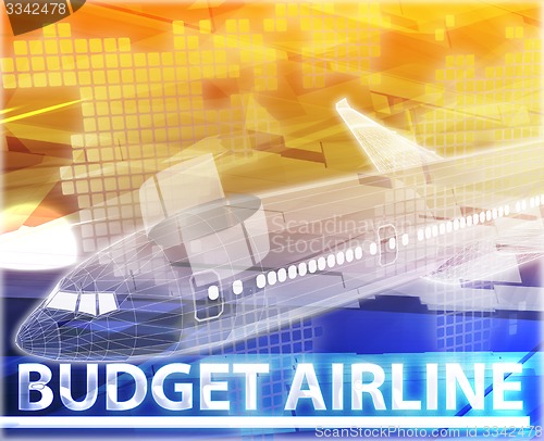 Image of Budget airline Abstract concept digital illustration