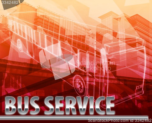 Image of Bus service Abstract concept digital illustration